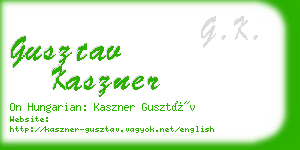 gusztav kaszner business card